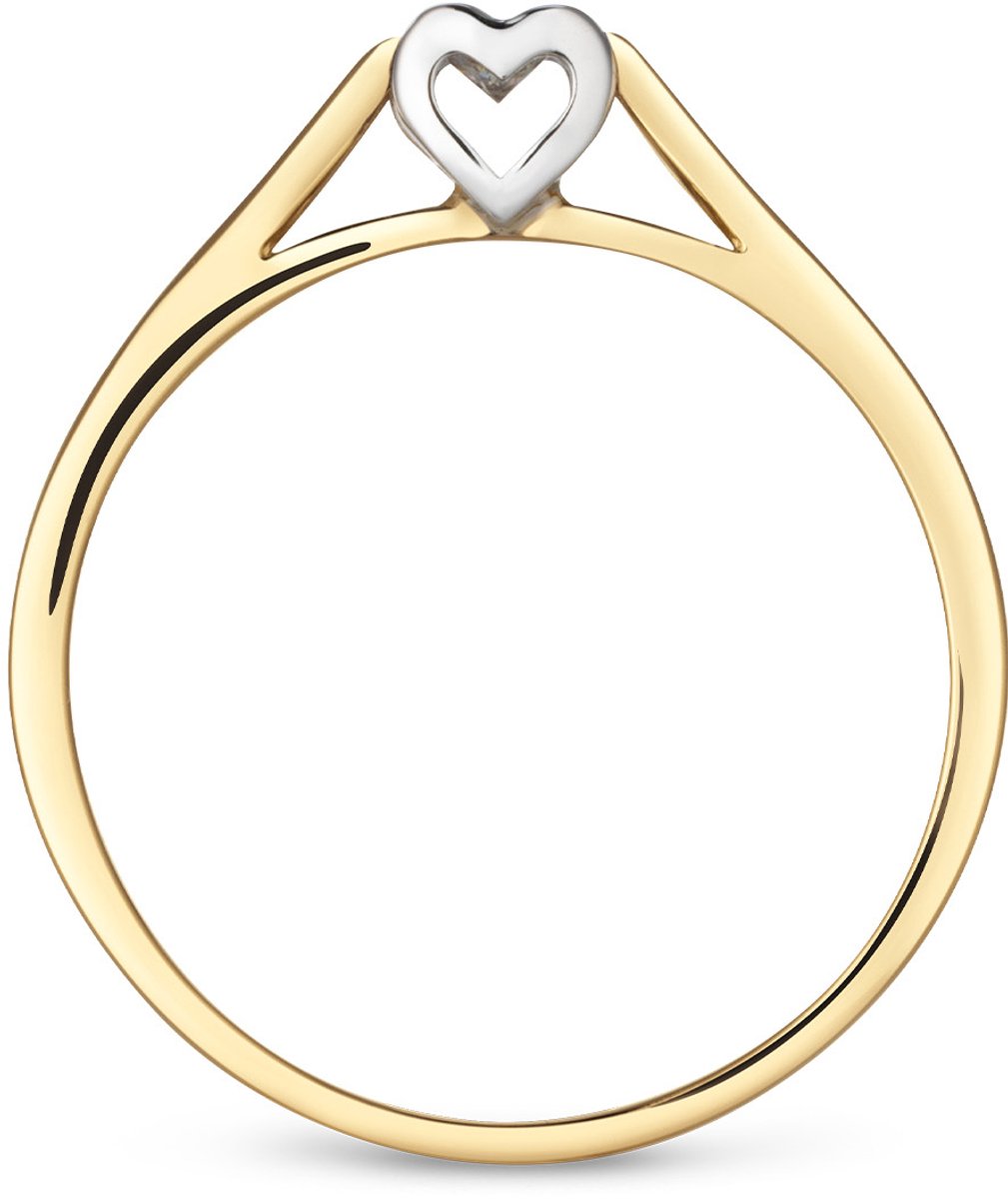 Glow 214.511256 Say Yes! Dames Ring - Sieraad - Ring met steen - 0,08 crt - 14 Karaat Goud - Diamant