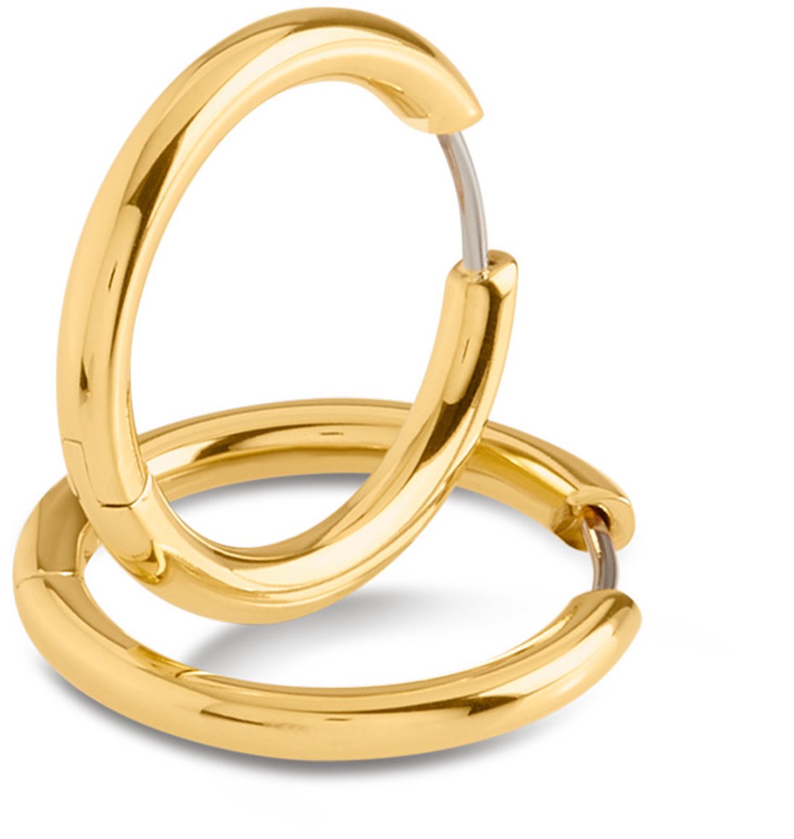 Boccia Titanium 05072-02 Dames Oorbellen - Oorringen - Sieraad - Goudkleurig - 23 mm lang