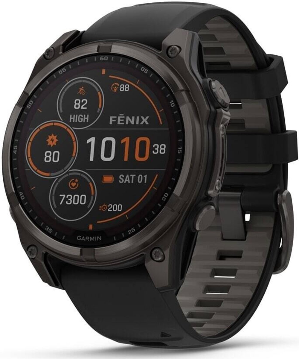 Garmin 010-02906-11 Fenix 8 - 47 mm Sapphire Solar Titanium Smartwatch