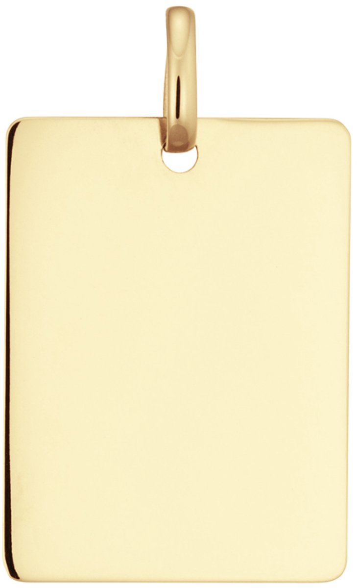 Glow 242.0046.20 Unisex Hanger - Sieraad - 14 Karaat Goud - 15 mm breed - 20 mm lang