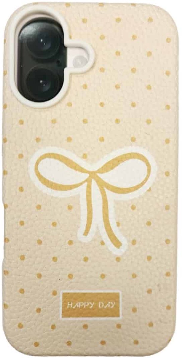 Cityhoesje - Backcover - iPhone 16 – Print - Siliconen - Goud