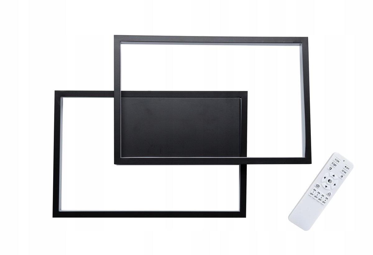 Moderne zwarte LED-plafondlamp 45W met afstandsbediening - dimbaar