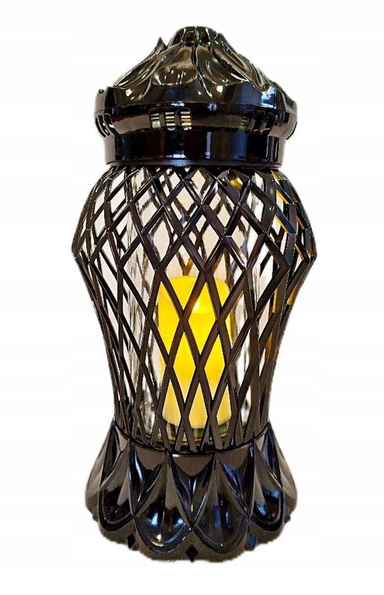 Glamour Caro Znicz Zwart 30cm - Moderne Grafsteen Decoratie