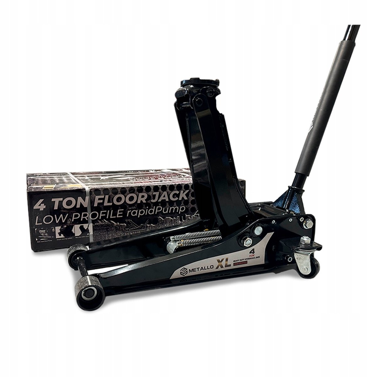 Hydraulische auto/bus krik - 4 Ton draagvermogen - garagekrik - extra laag model - floorjack - Metallo