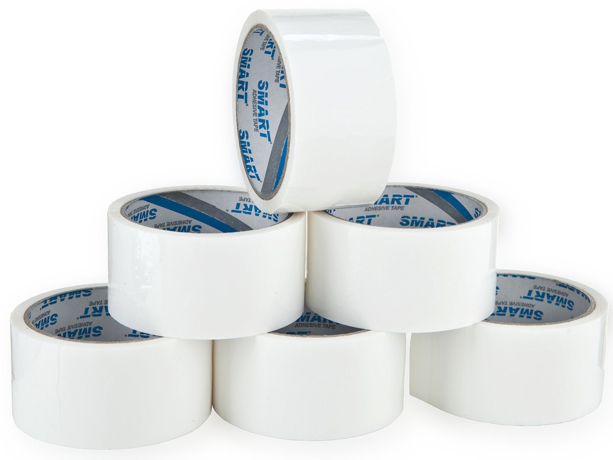 Verpakkingstape SMART 48mm/45m Wit - 6 Rol