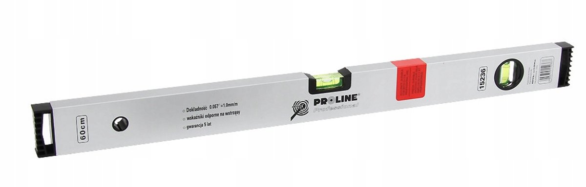 Aluminium Waterpas 600 mm met 2 Libellen en Ophanging
