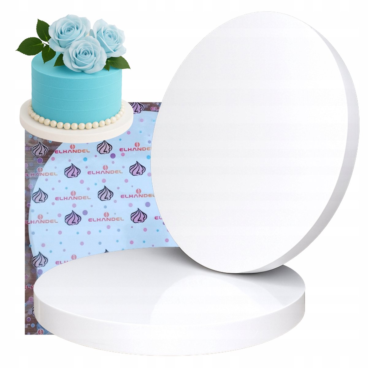 Styropor Taartonderlegger Rond Wit 28 cm - Stevig & Licht