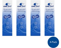 Unicare - Alles-in-één - 4 x 360ml - Lenzenvloeistof voor zachte contactlenzen - incl. 4 lenzendoosjes -