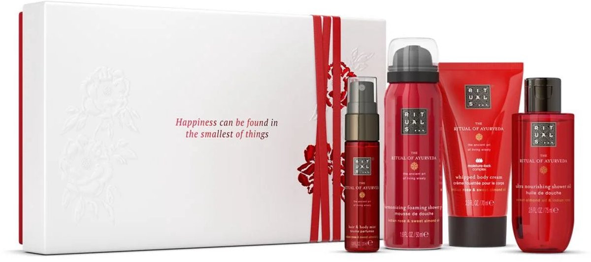 Rituals - Geschenkset voor Vrouwen - 4 Producten - Douchegel 50 ml + Bodycrème 70 ml + Douche olie 75 ml + Mist for Hair and Body 20 ml - Giftset Vrouw - Cadeaudoos - Geschenkdoos - Doucheschuim - Shower Gel