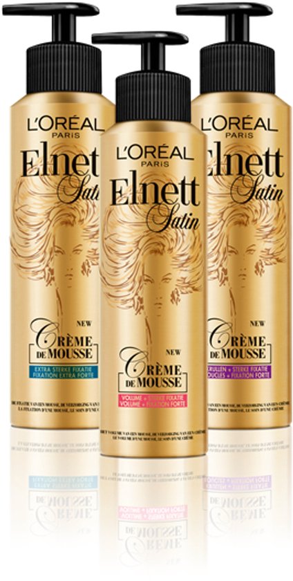 L'Oréal Paris Elnett - Crème de Mousse Krullen - Sterke Fixatie - 200 ml