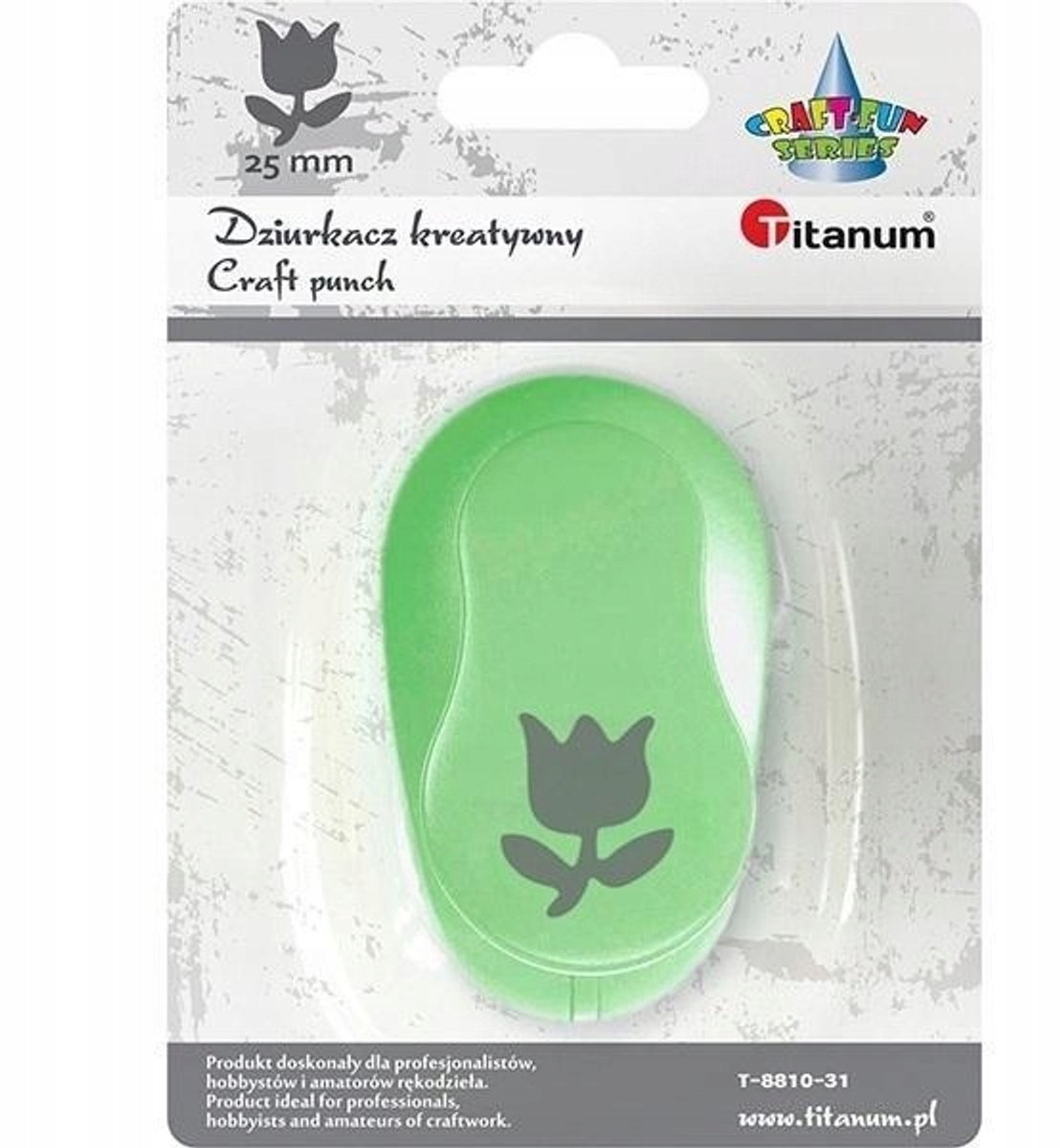 Titanium Tulipani Perforator 25mm - Decoratieve Kantoorbenodigdheid