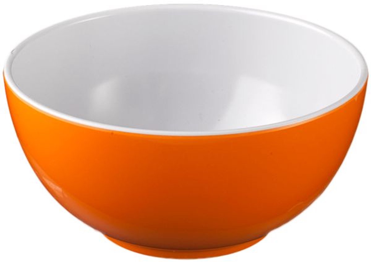 Brunner Spectrum Melamine Kom Kom Vlam Oranje Ø15cm - Kamperen & Buiten