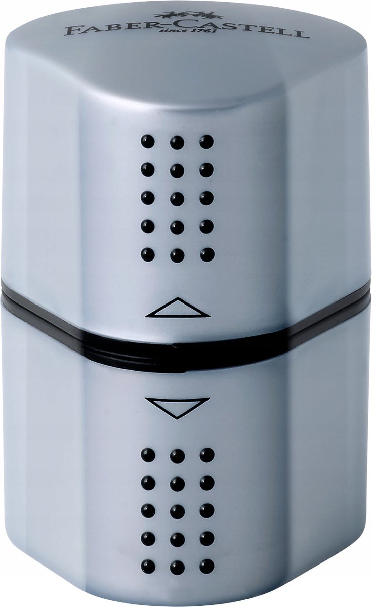 Faber-Castell Grip 2001 Trio Grinder Zilver met Opvangbakje
