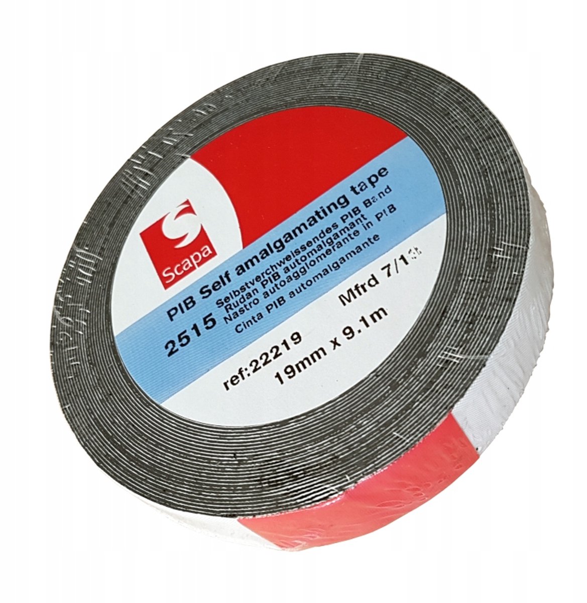 Zelfvulkaniserende tape 19mm/9.1m zwart, EPR, waterdicht, tot 132kV