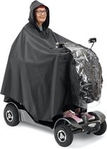 Luxe poncho voor Scootmobiel - Lichtgewicht Regenponcho met Venster - Universele Pasvorm (163 x141 cm) - Ideaal voor Bescherming tegen Regen