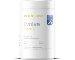 Pacer EVOLVE - Omega 3 Visolie Capsules - 400 mg EPA + 300 mg DHA - 90 Capsules - MSC keurmerk & TG-Vorm