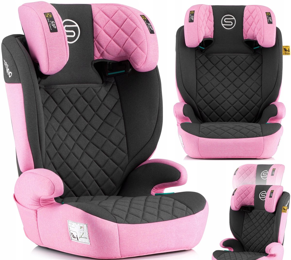 Sesttino Armor Pro i-Size Autostoeltje 100-150 cm, 15-36 kg, Roze