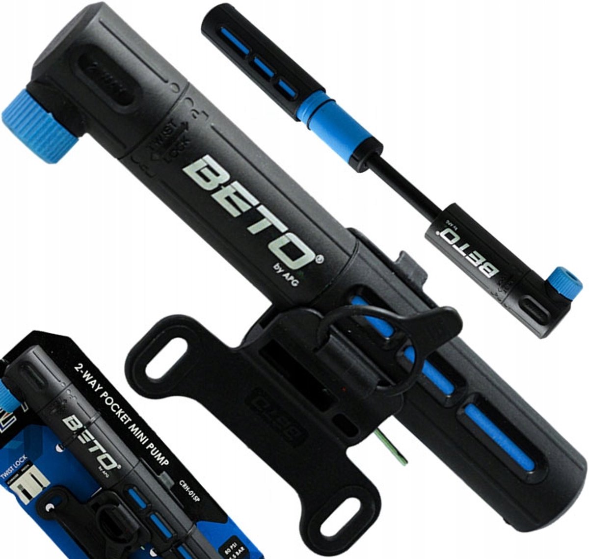 Beto CRH015 Fietspomp met Naald - 5,5 Bar, 2-Traps