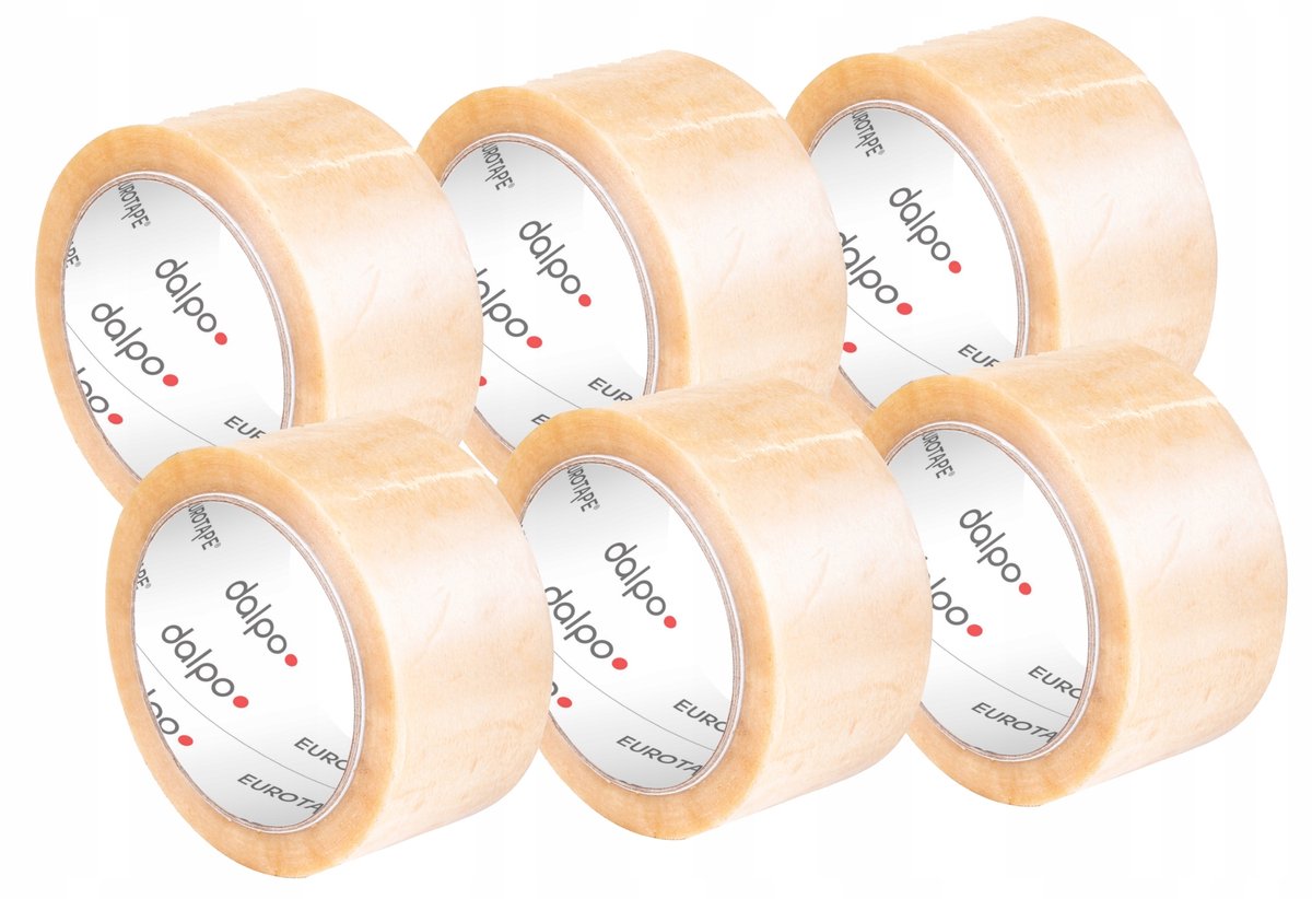 Dalpo Pakkingstape Acryl Transparant 48mm x 60m - 6 rollen