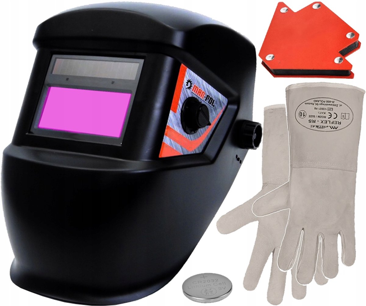 Merkloos Automatische Lashelm met Zelfdonkerende filters en accessoires