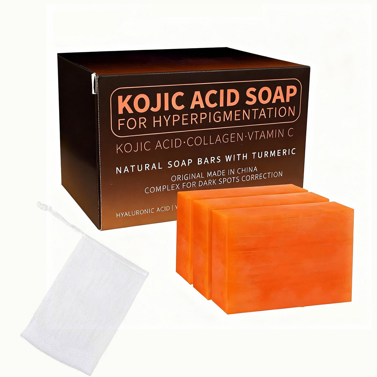 Kojic acid soap - 3 * 100g - Bevat vitamine - Geschikt voor dark spots correctie