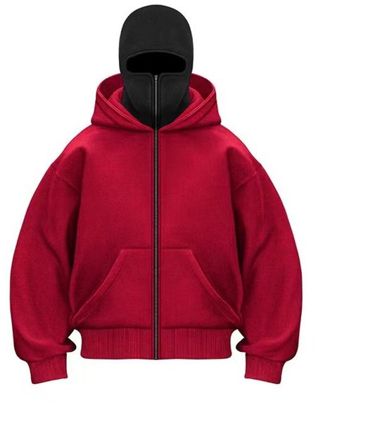 Sweat à capuche rouge antisocial
