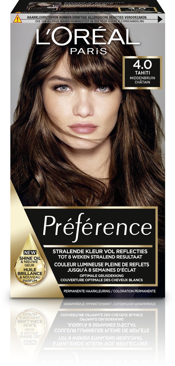 L'Oréal Paris Préférence Haarverf - 4 Middenbruin - Color extender
