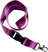 Ecorare - Keycord - Paars - Handige kliksluiting - Zacht nylon sleutelkoord - 50 cm