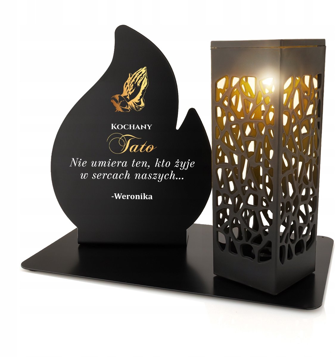 Zonne-graflicht met Personaliseerbare Basis - Herdenkingsdecoratie