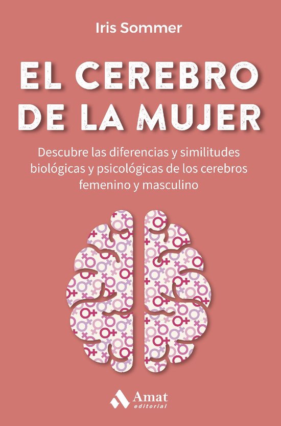 Boekomslag met de titel 'EL CEREBRO DE LA MUJER' en een afbeelding van een hersenenpatroon met vrouwelijke en mannelijke symbolen.
