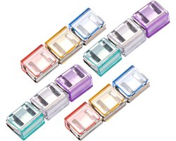 Broekklem - broekclip - broek clip - broek klem - Kleding Clip - 12 stuks - broekspijp clip - broekspijp verkorter - Bevestigingsclip voor broekspijp - wasknijpers - Antislip Vaste Gesp - Multicolor