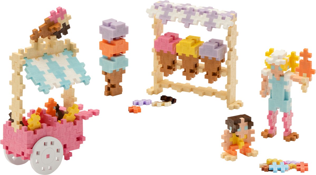 Plus-Plus Learn to Build Ice Cream Shop ijssalon - 285 delige bouwset – 4351 – Bouwspeelgoed – Constructiespeelgoed – Set met bouwstenen – Vanaf 5 jaar — afbeelding 10