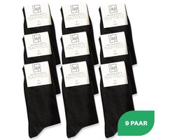 Jacob & Roy's Bamboe Sokken - Kousen - Heren & Dames - 9 Paar - Zwart - Maat 47-50 - Socks - Naadloos