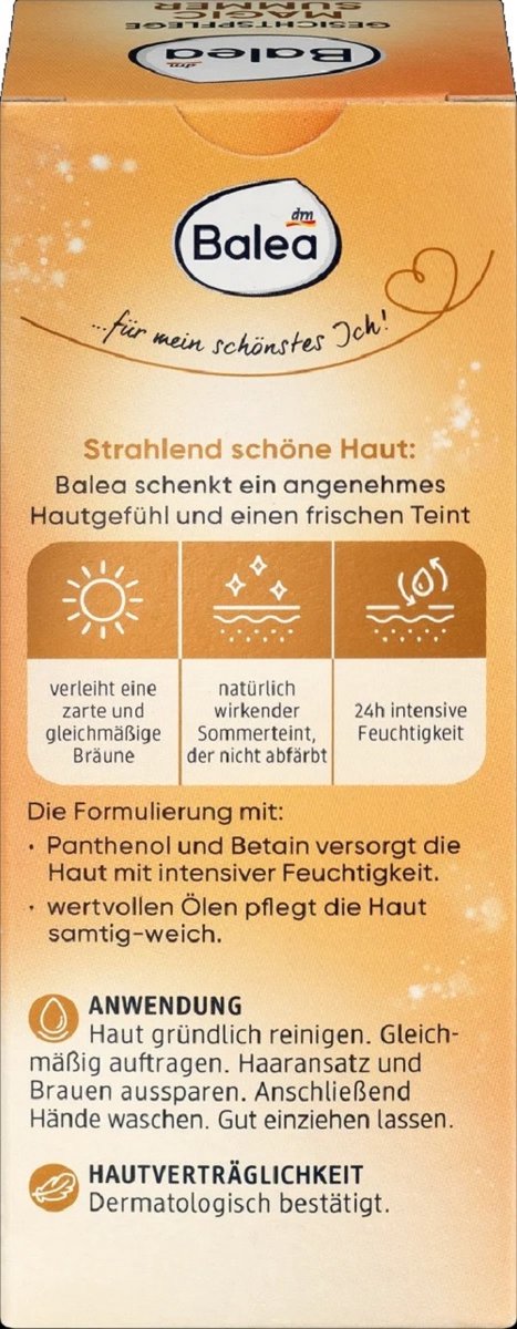 Balea Magic Summer Zelfbruiner gezicht - Gezichtsbruiner creme - Gelaatsbruiner - Lichte tot medium huiteint - 50 ml – foto 4