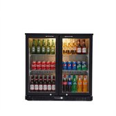 HCB® - Réfrigérateur Bar Professionnel Restauration - koelkast à porte vitrée - 218 litres - 90 cm - Refroidissement avec porte vitrée - Réfrigérateur à bouteilles - Réfrigérateur petites boissons - koelkast à Bières