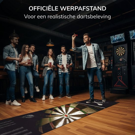Studio M Dartmat Price met Uitwerpmogelijkheden - 60x250cm - Inclusief Oche - Finish Dartmat Aangeprezen door Professionele Spelers - Cadeautip van Studio M — afbeelding 5