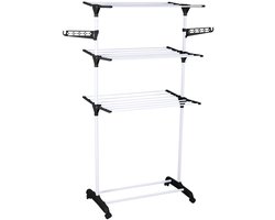 Verticale wasdroger met ruimte voor hangers, 160 cm, ALTO