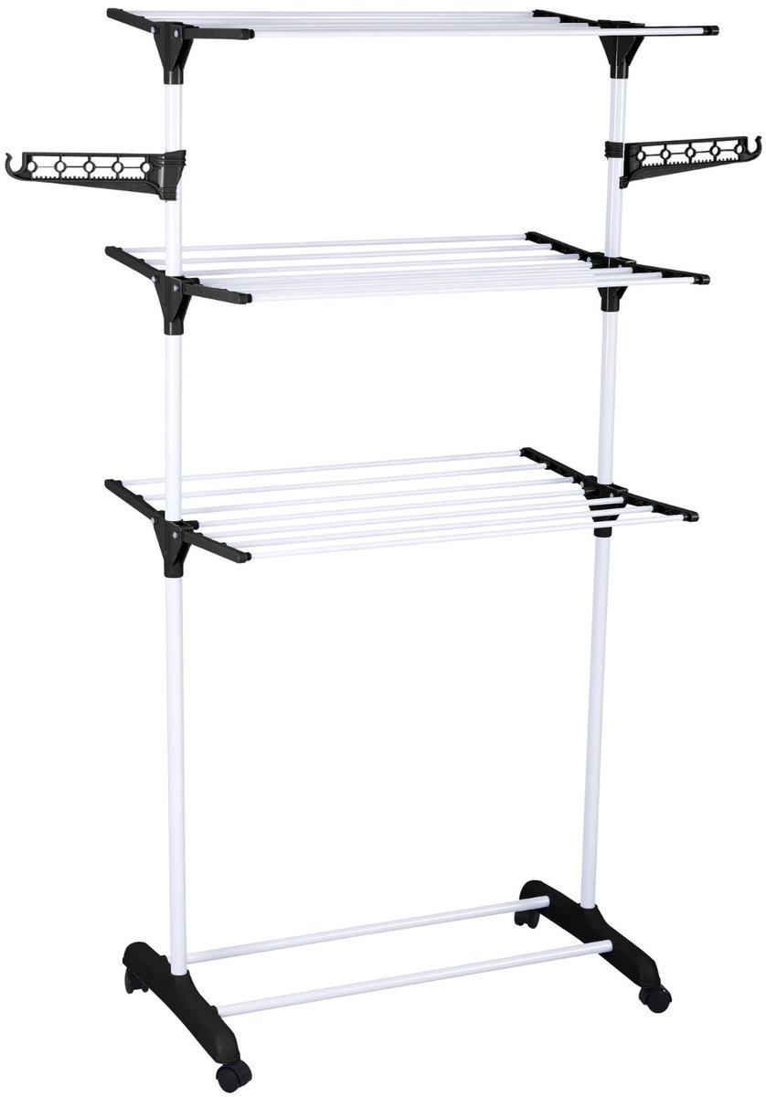 Verticale wasdroger met ruimte voor hangers, 160 cm, ALTO