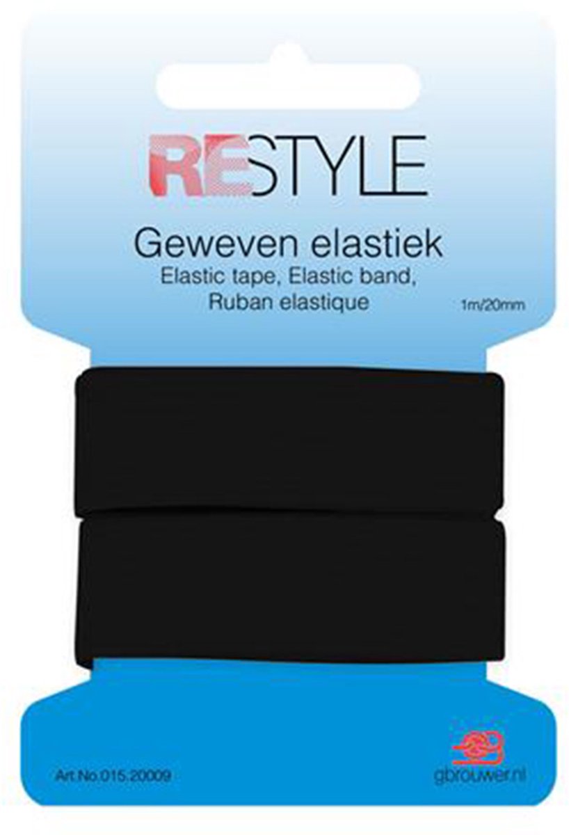 ReStyle Geweven Elastiek Wit 20 mm x 1 meter
