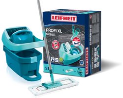 Leifheit Profi XL vloerwisser - compleet systeem - micro duo - met wieltjes - 42 cm wisbreedte - 8 ltr emmer