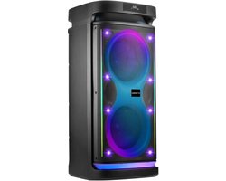 VolkanoX Partybox Paramount – Bluetooth Speaker 320W – Karaoke Set – Muziek Box – Microfoon – LED verlichting – TWS Koppelbaar – Gitaar ingang – Zwart
