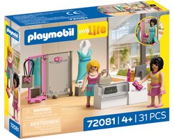PLAYMOBIL MyLife Fashion Boutique | 2 figuren met paspop en toonbank | Stimuleert creativiteit | Kinderspeelgoed voor kinderen vanaf 4 jaar | 72081
