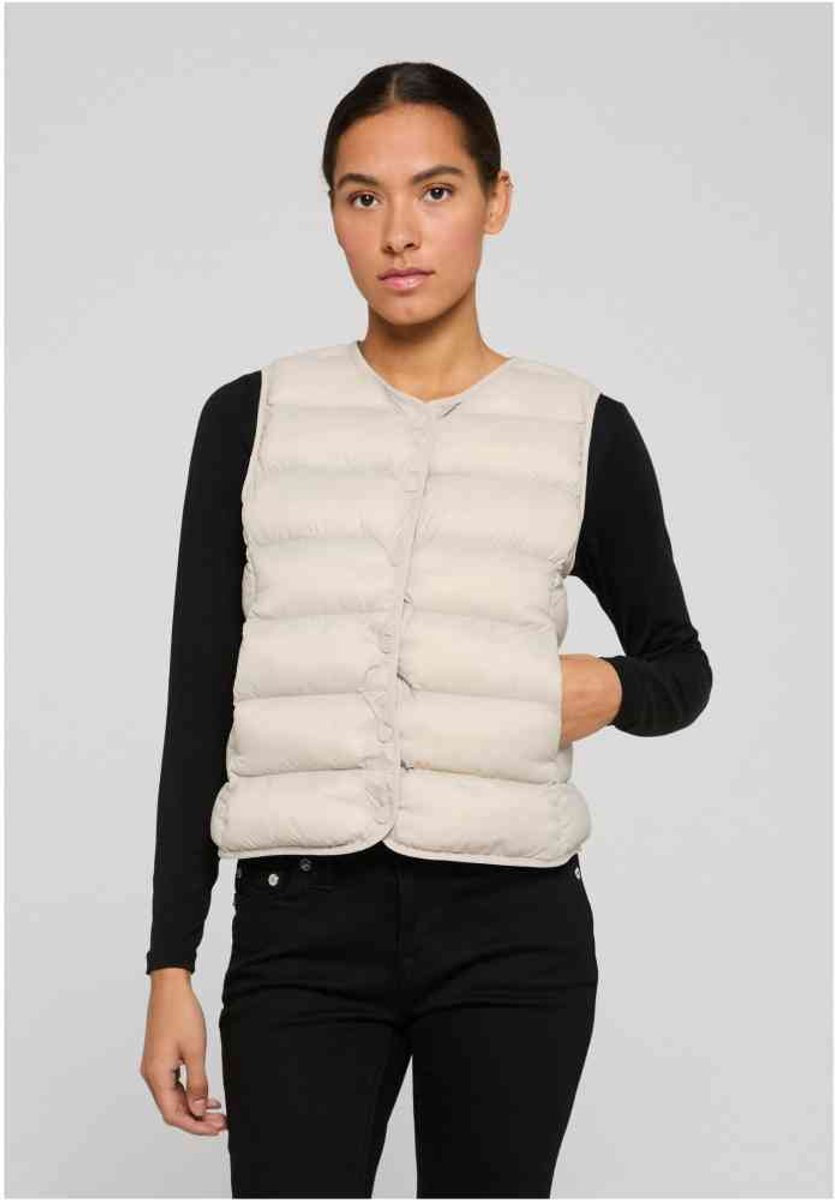 Urban Classics Button Puffer Mouwloos jacket S Grijs