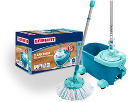 Leifheit Clean Twist Disc Mop Ergo - compleet dweilsysteem met wieltjes - 6 liter