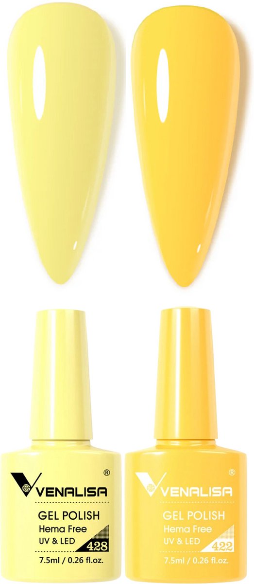 Venalisa UV Gellak Geel Combi - 22.5 ml (3x 7.5 ml) - Gele Gellak - Gellac Geel - Gellak Yellow - Gellak Set Geel - Gellak Kleuren - Venalisa Gellak - Gellak Nagellak