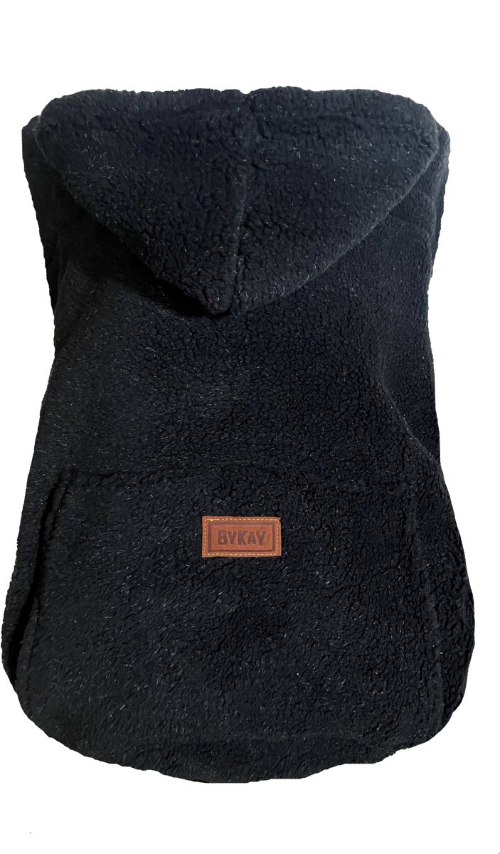 ByKay Cover - baby draagzak accessoire - winter jasje babydrager - universeel - zwart - Teddy Black Melee