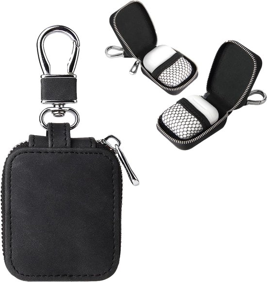 Killogood Opberghoesje - Universele Oordopjeshoes - PU Leren & Draagbaar Ontwerp - Met Gaasvak & Sleutelhanger - Harde Hoes (Voor Draadloze Oordopjes & USB-Kabels)