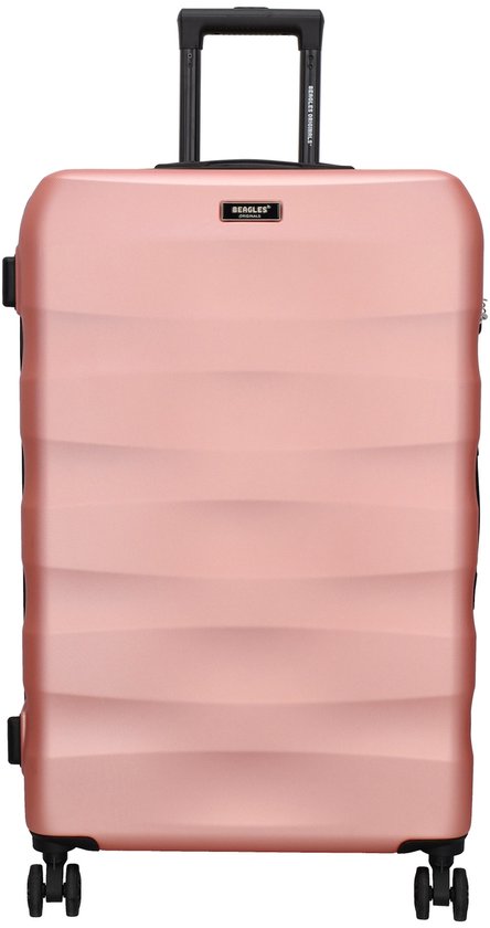 Beagles Originals Go Travel Grote Koffer - 74 cm - 94 Liter – Reiskoffer met Cijferslot - Rosé Goud
