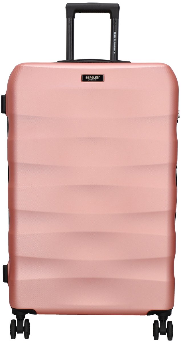 Beagles Originals Go Travel Grote Koffer - 74 cm - 94 Liter – Reiskoffer met Cijferslot - Rosé Goud