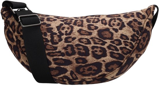 Beagles Calvia Schoudertas - Crossbody - Heuptas - Lichtgewicht - Puffy - Dames - Luipaard Beige